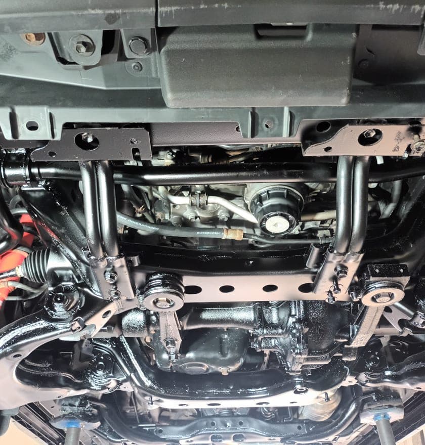 4Runner front subframe and suspension after coating