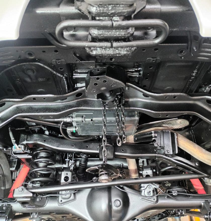 4Runner rear axle and driveshaft after coating