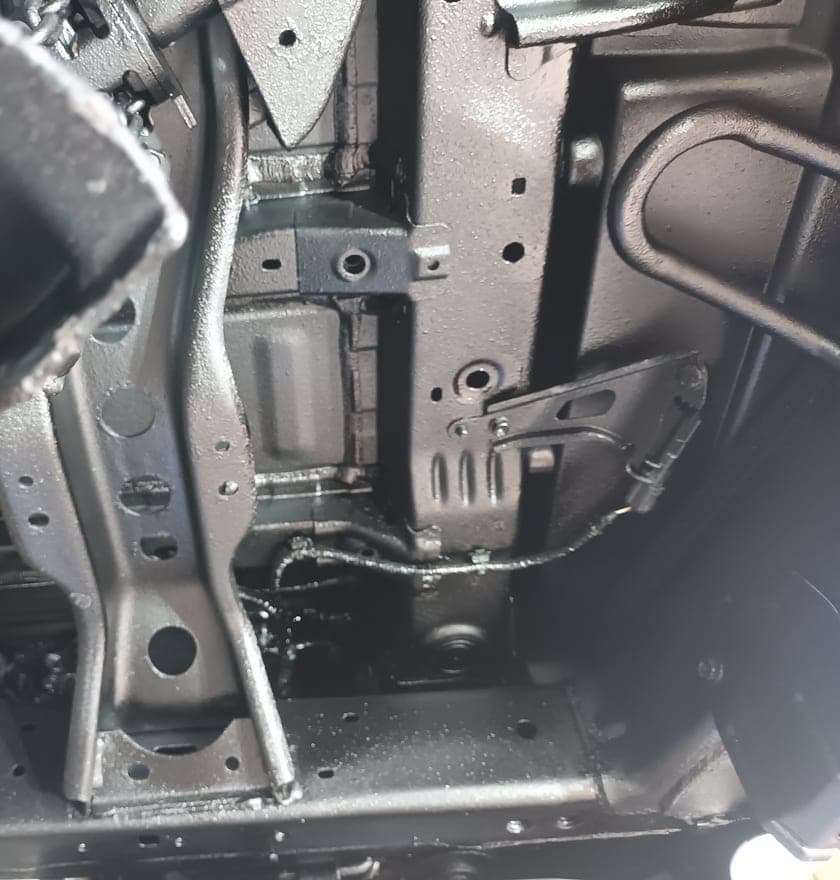 4Runner inner frame rail after coating